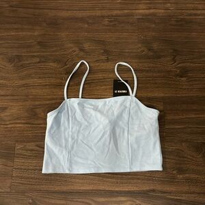 Knit blue crop top medium